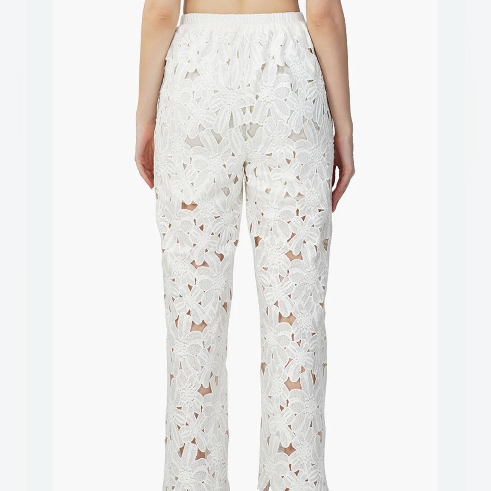 anthropologie 4our dreamers White Lace Women's Pants